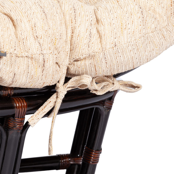 Кресло "MAMASAN" 23/02 W /с подушкой/ Antique brown (античный черно-коричневый) фото № 10