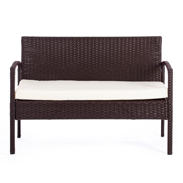 Комплект для отдыха «Лаундж сет» искусственный ротанг (210000) (Коричневый) фото № 3