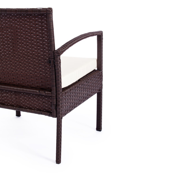 Комплект для отдыха «Лаундж сет» искусственный ротанг (210000) (Коричневый) фото № 9