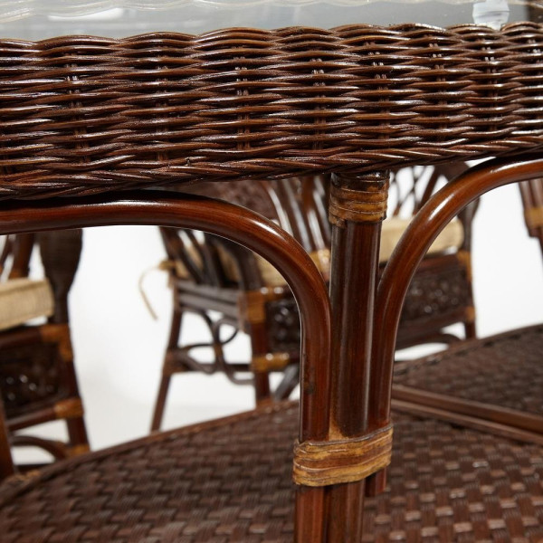 Комплект обеденный «Андреа Гранд» (Grand Andrea) натуральный ротанг (Pecan washed) фото № 24