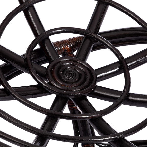 Кресло из натурального ротанга «Папасан» (Papasan 23/01 Antique brown античный чёрно-коричневый) + Подушка (старт) фото № 10