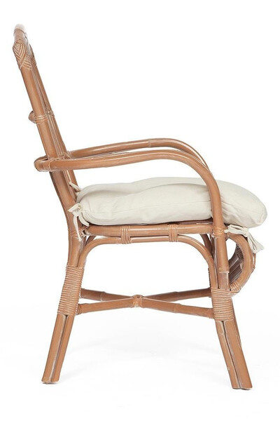 Кресло Secret de Maison Levy/Леву натуральный ротанг, 60х62х95см, натуральный/белый фото № 3