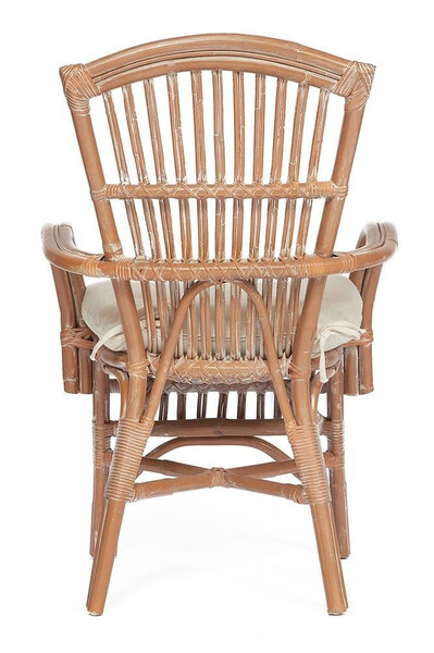 Кресло Secret de Maison Levy/Леву натуральный ротанг, 60х62х95см, натуральный/белый фото № 4