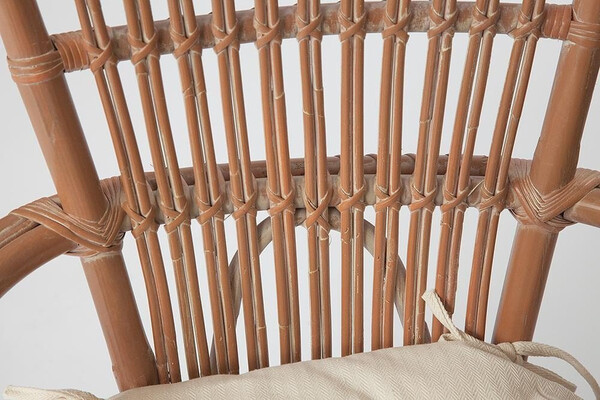 Кресло Secret de Maison Levy/Леву натуральный ротанг, 60х62х95см, натуральный/белый фото № 5
