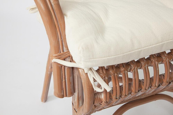 Кресло Secret de Maison Levy/Леву натуральный ротанг, 60х62х95см, натуральный/белый фото № 6