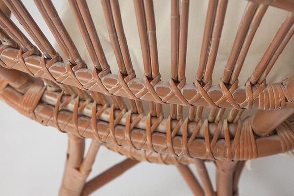 Кресло Secret de Maison Levy/Леву натуральный ротанг, 60х62х95см, натуральный/белый фото № 8