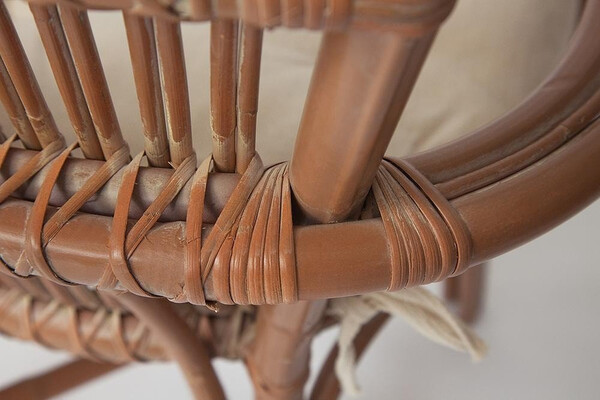 Кресло Secret de Maison Levy/Леву натуральный ротанг, 60х62х95см, натуральный/белый фото № 9