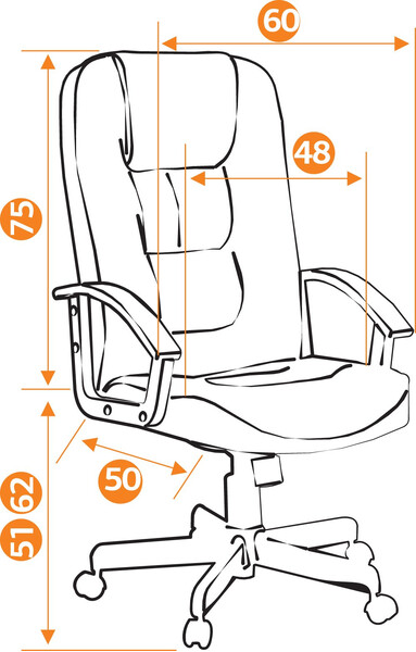 Кресло CH 9944 пластик (Натуральная коричневая кожа) фото № 8