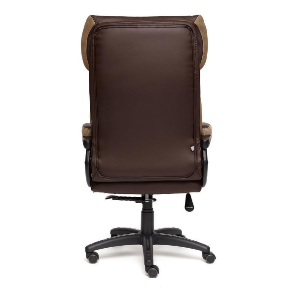 Кресло офисное TetChair «Duke» (Искусств. корич. кожа + бронзовая сетка) фото № 4