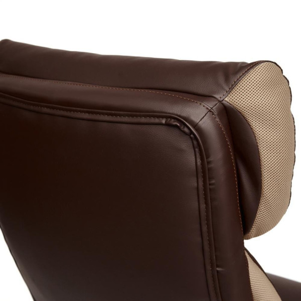 Кресло офисное TetChair «Duke» (Искусств. корич. кожа + бронзовая сетка) фото № 7