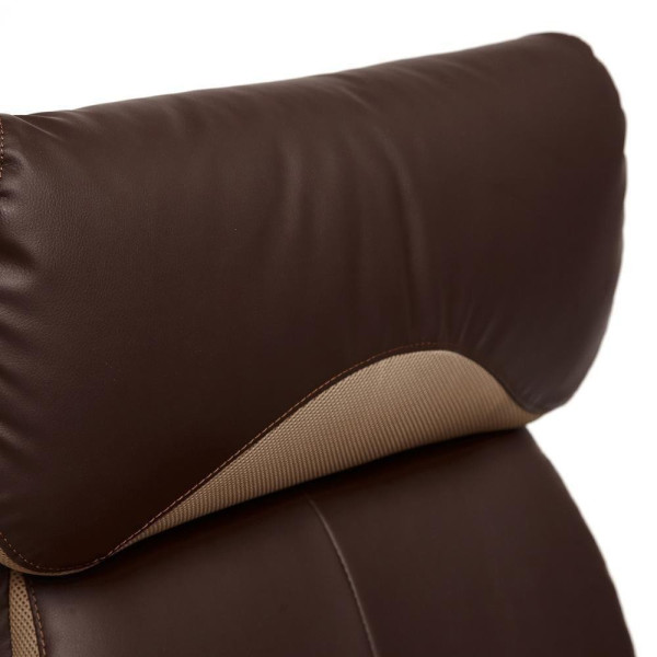 Кресло офисное TetChair «Duke» (Искусств. корич. кожа + бронзовая сетка) фото № 9