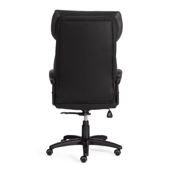 Кресло офисное TetChair «Duke» (Искусств. чёрн. кожа + серая сетка) фото № 4
