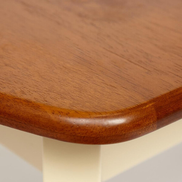 Стол Roberto/Роберто (мод. EHR3248R+12 H4) дерево гевея, 80х120+30х76см, дуб+кремовый фото № 6