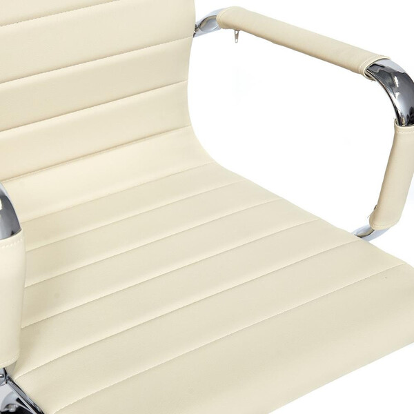 Кресло офисное TetChair «Urban Low» (Искусств. бежевая кожа) фото № 6