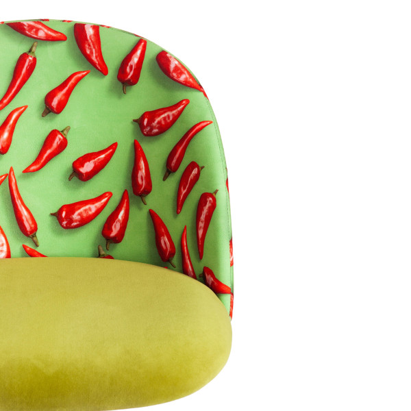 Кресло MELODY (ткань/флок, олива, Botanica 03 pepper/23) фото № 6