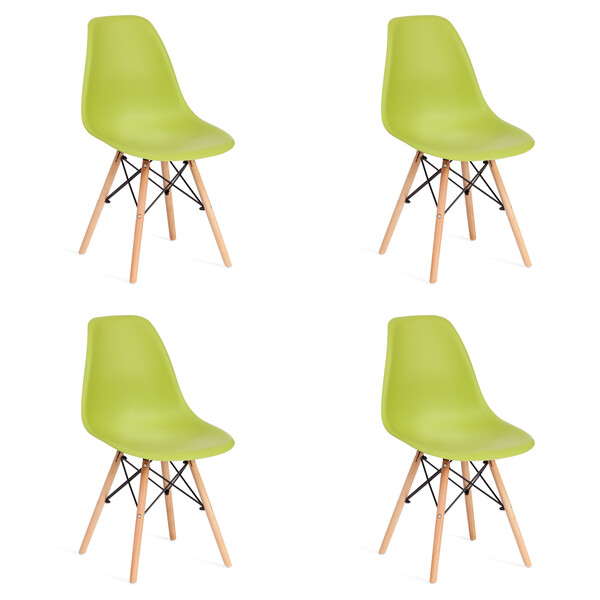 Стул Сindy Eames/Синди Имс (мод. 001) дерево бук/металл/сиденье пластик, 51х46х82см, оливковый 66012 фото № 10