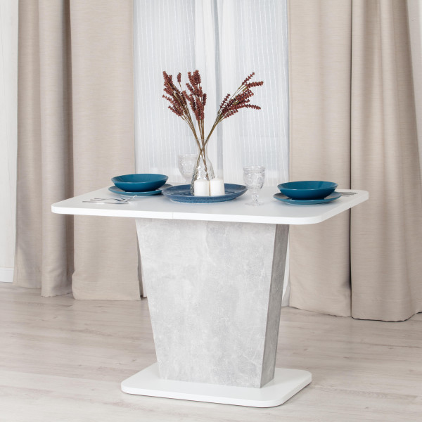 Стол обеденный GENT (Белый/Бетон) фото № 15