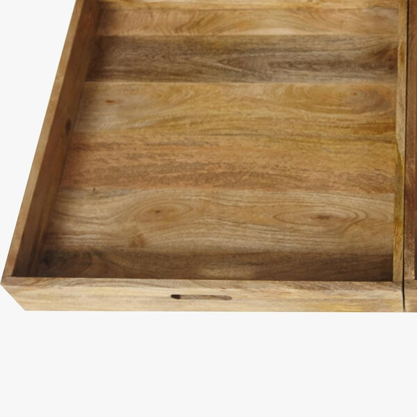 Столик кофейный Secret de Maison Black Label/Блэк Лэйбл (мод. 14) массив акации/массив манго/МДФ, 125х75х50см, черный/натуральный фото № 3