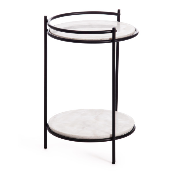 Столик кофейный Secret De Maison FASELIS ( mod. 11886 ) (черный/белый мрамор) фото № 2