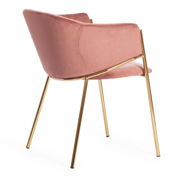 Кресло KRONOS (mod. 8158) (коралловый/золотые ножки, V062-23) фото № 3