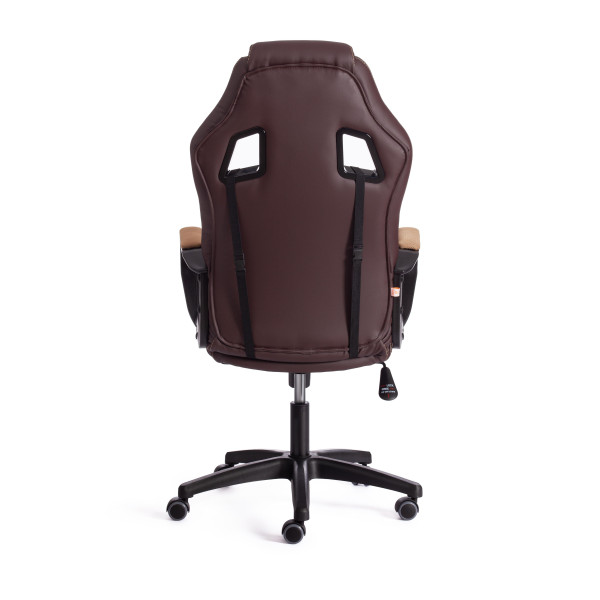 Кресло DRIVER (22) (кож/зам/ткань, коричневый/бронза, 36-36/TW-21) фото № 4