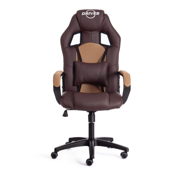 Кресло DRIVER (22) (кож/зам/ткань, коричневый/бронза, 36-36/TW-21) фото № 5