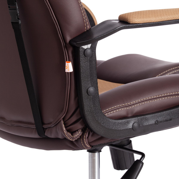 Кресло DRIVER (22) (кож/зам/ткань, коричневый/бронза, 36-36/TW-21) фото № 13