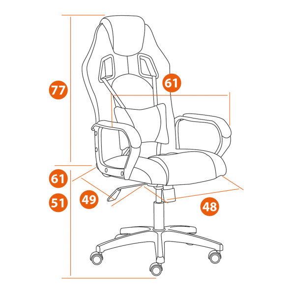 Кресло DRIVER (22) (кож/зам/ткань, коричневый/бронза, 36-36/TW-21) фото № 21