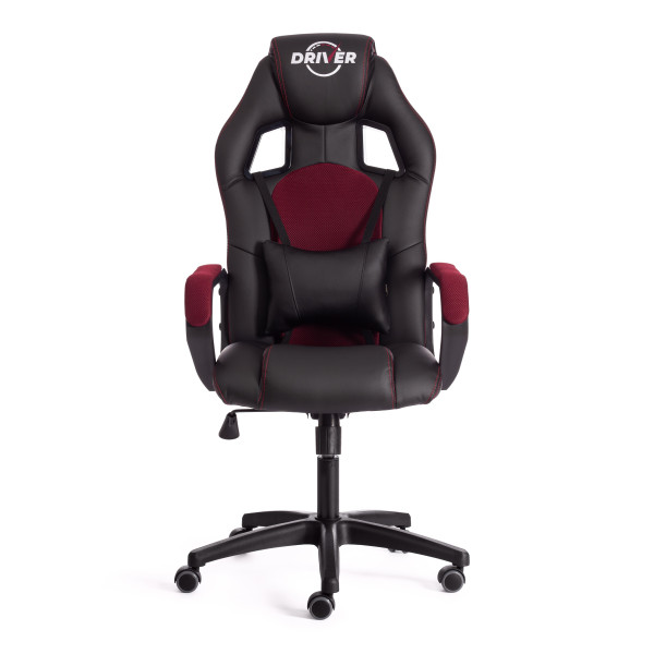 Кресло DRIVER (22) (кож/зам/ткань, черный/бордо, 36-6/TW-13) фото № 5