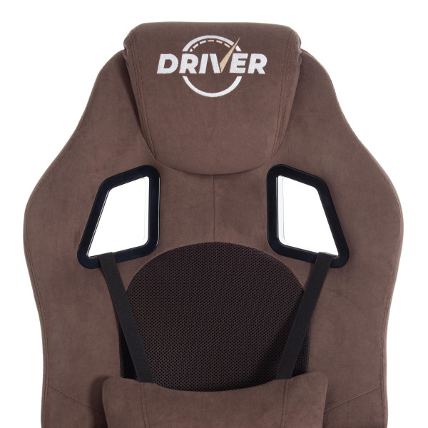 Кресло DRIVER (22) (флок/ткань, коричневый, 6/TW-24) фото № 7