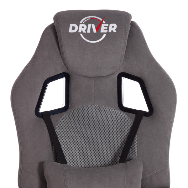 Кресло DRIVER (22) (флок/ткань, серый/серый, 29/TW-12) фото № 7