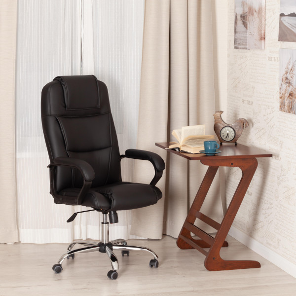 Кресло BERGAMO хром (22) кож/зам, черный, 36-6 фото № 18