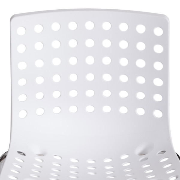 Стул SKALBERG (mod. C-084-A) металл/пластик, 46 х 56 х 79 см, White (белый) / Chrome (хром) фото № 7