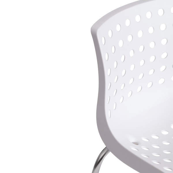 Стул SKALBERG (mod. C-084-A) металл/пластик, 46 х 56 х 79 см, White (белый) / Chrome (хром) фото № 9