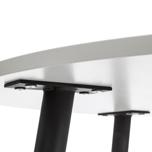 Стол URANUS ЛДСП/металл, 90x90x77 см, Белый/Черный фото № 4