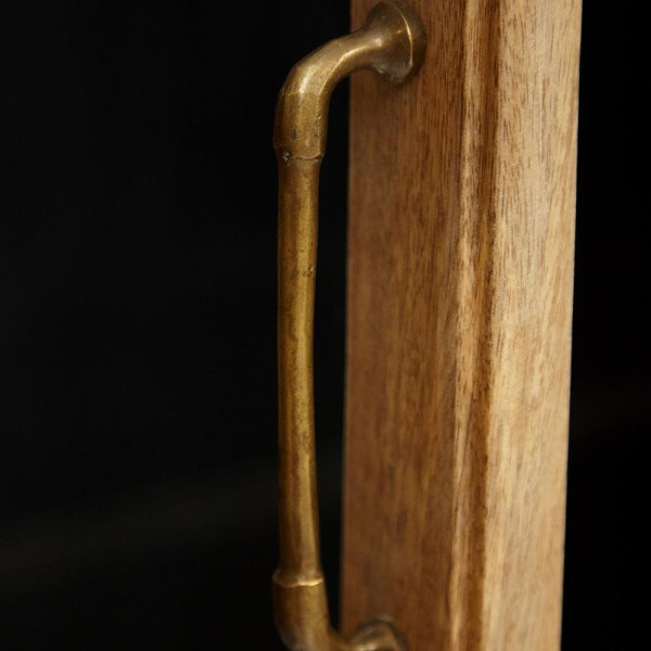 Шкаф книжный Secret de Maison BLACK LABEL (mod. DA-2289) дерево акация, манго, мдф, 120х45х210 см, черный/натуральный фото № 3