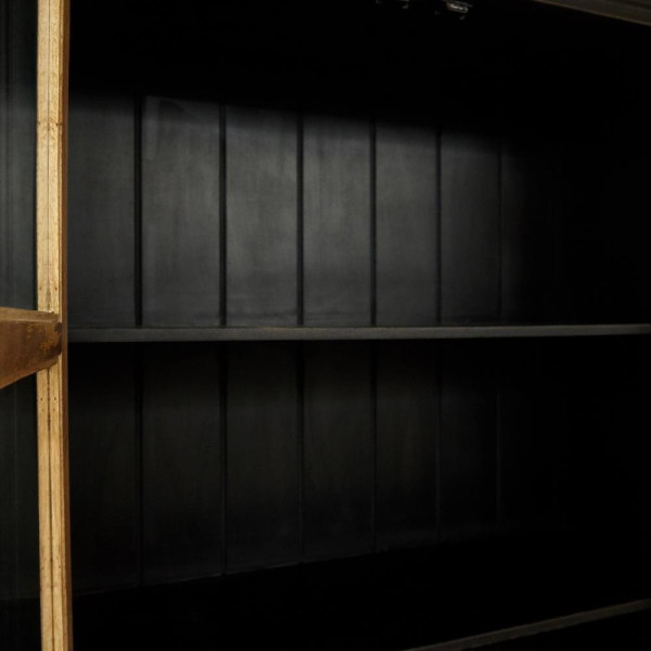 Шкаф книжный Secret de Maison BLACK LABEL (mod. DA-2289) дерево акация, манго, мдф, 120х45х210 см, черный/натуральный фото № 4