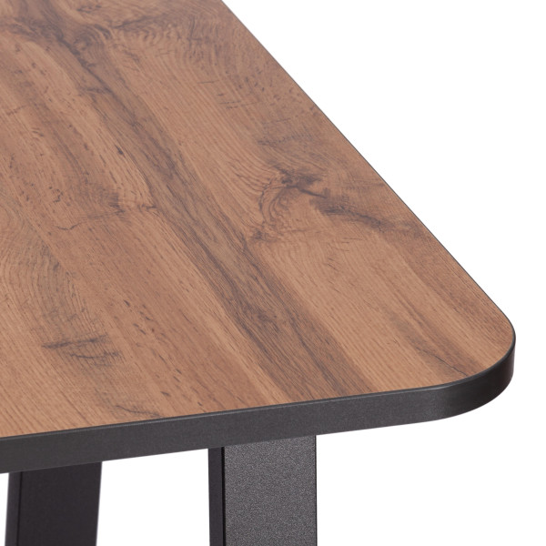 Стол MALTIDO ЛДСП/HPL/металл, 130 х 75+30 х 75 см, Дуб Вотан/чёрный фото № 11