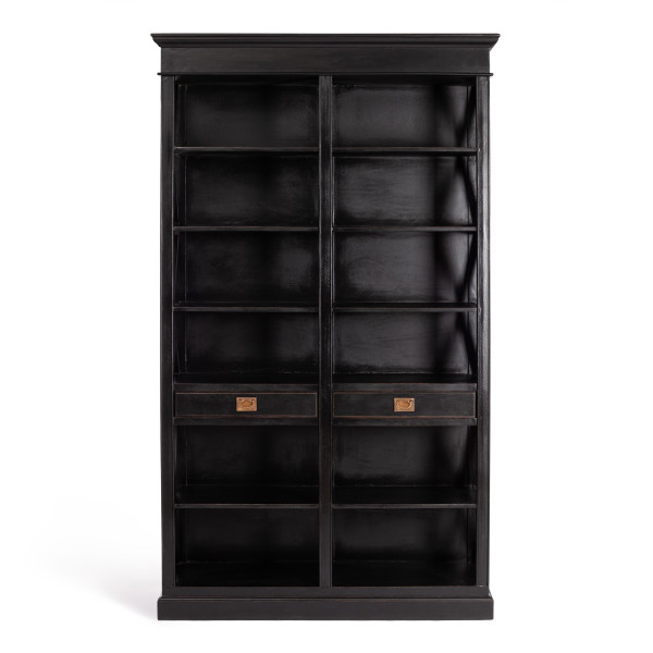 Библиотека Secret de Maison BLACK LABEL (mod. DA-2379) дерево манго/мдф, 130х47х220 см, черный фото № 4