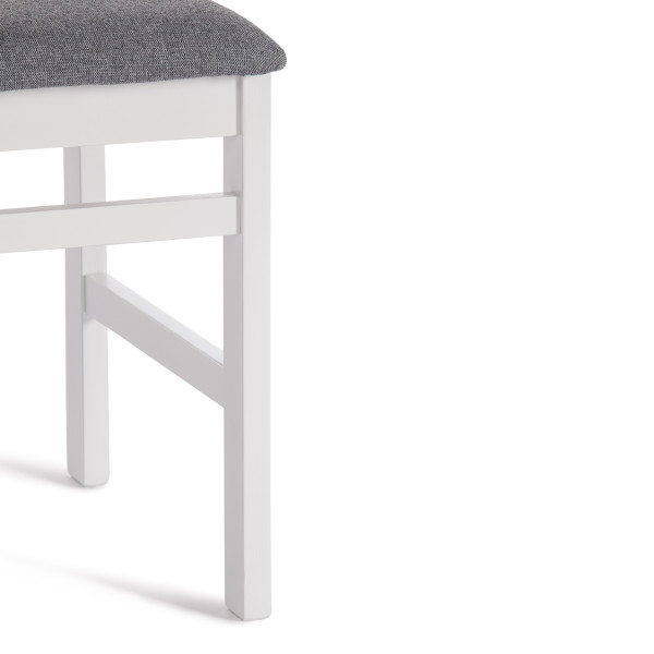 Стул ROSARIO Многослойная фанера, 39 х 39 х 99 см, white, ткань тёмно-серая (150) фото № 9