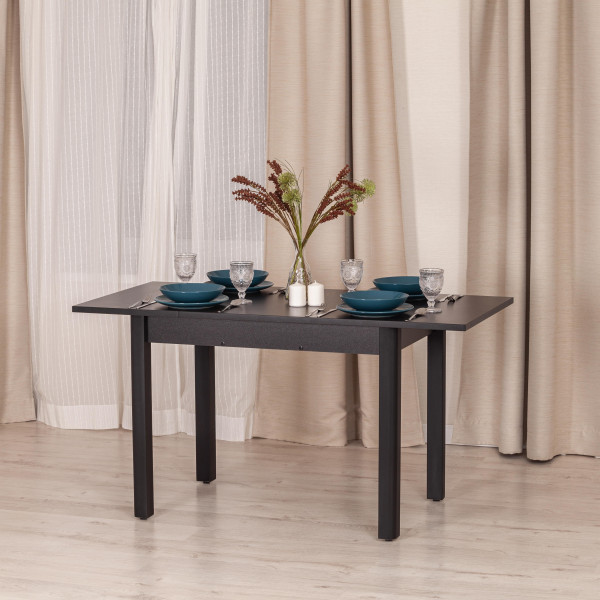 Стол TURIA ЛДСП/HPL/МДФ, 100 х 70+40 х 75 см, Южная сосна/белый фото № 11