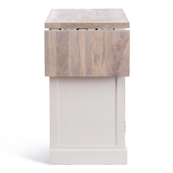 Кухонный остров Secret De Maison RIVIERA ( mod.2328N ) дерево манго, 100х80х95 см, Antique white/white wash фото № 3