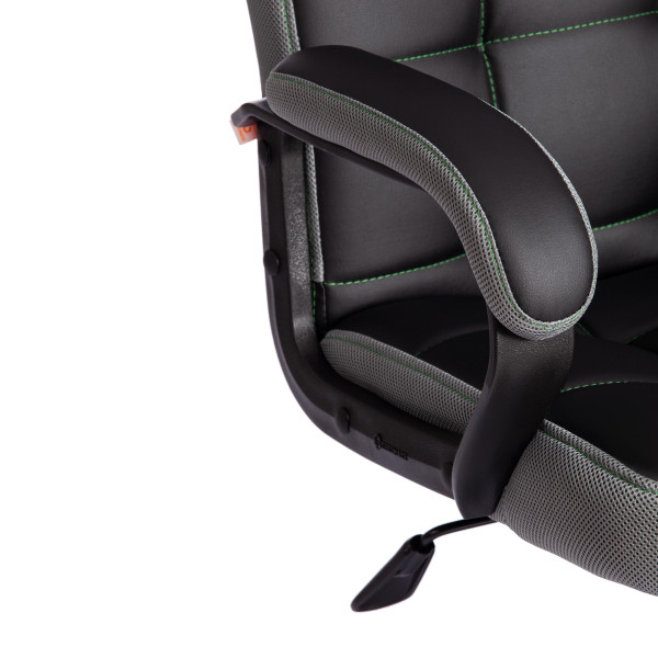 Кресло TRENDY (22) кож/зам/ткань, черный/серый, 36-6/12 фото № 10