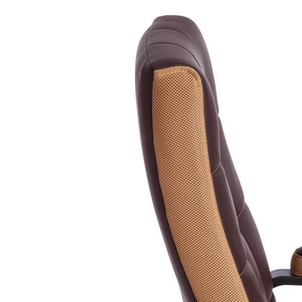 Кресло TRENDY (22) кож/зам/ткань, коричневый/бронзовый, 36-36/21 фото № 10