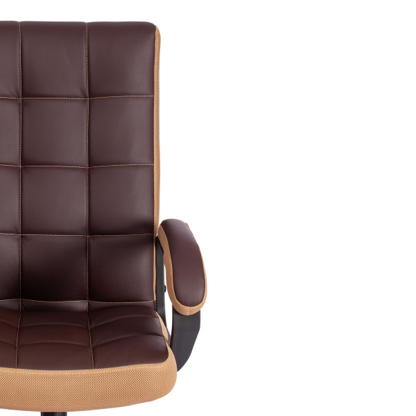 Кресло TRENDY (22) кож/зам/ткань, коричневый/бронзовый, 36-36/21 фото № 6