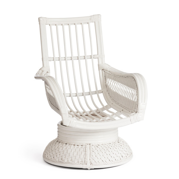 Кресло-качалка из ротанга «Андреа релакс медиум» (Andrea relax medium) + Подушка (TCH White) фото № 2