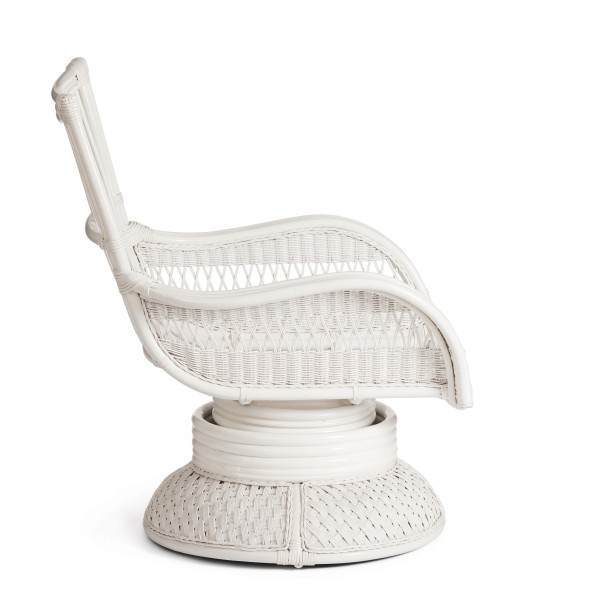 Кресло-качалка из ротанга «Андреа релакс медиум» (Andrea relax medium) + Подушка (TCH White) фото № 4