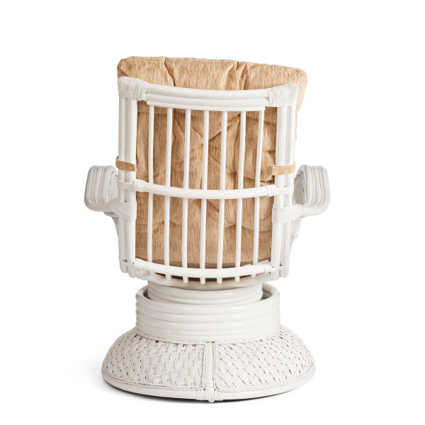 Кресло-качалка из ротанга «Андреа релакс медиум» (Andrea relax medium) + Подушка (TCH White) фото № 9