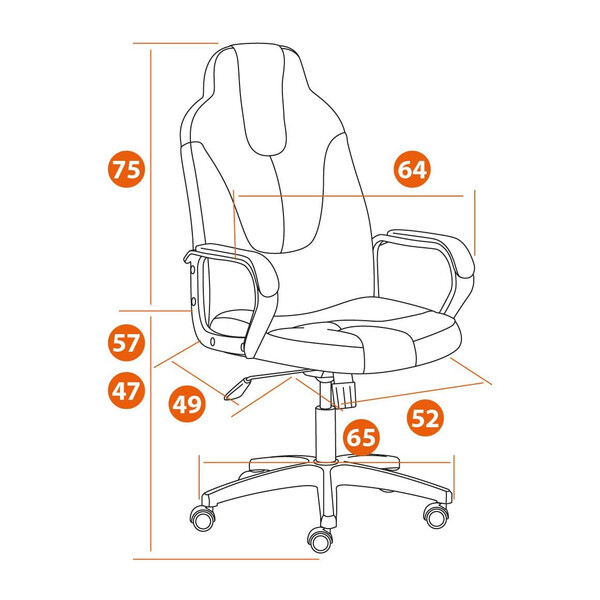 Кресло NEO 2 (22) кож/зам, черный, 36-6 фото № 15