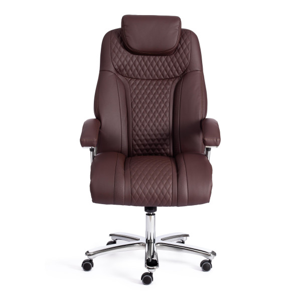 Кресло Trust (max) кож/зам, коричневый/коричневый стеганный/коричневый, 36-36/36-36/6/36-36/06 фото № 5